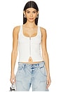 view 1 of 4 Addison Racer Top in White Sand