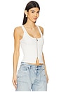 view 2 of 4 Addison Racer Top in White Sand