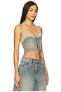 view 2 of 4 Roxie Denim Halter Top in Tint Dark Blue
