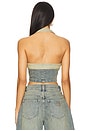view 3 of 4 Roxie Denim Halter Top in Tint Dark Blue