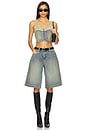 view 4 of 4 Roxie Denim Halter Top in Tint Dark Blue