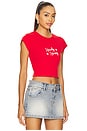 view 2 of 4 90's Rib Cut Off Tee in Red