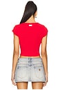 view 3 of 4 90's Rib Cut Off Tee in Red