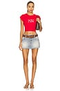 view 4 of 4 90's Rib Cut Off Tee in Red
