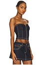 view 2 of 4 Cameron Denim Bustier in Rinse Denim