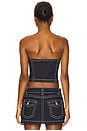 view 3 of 4 Cameron Denim Bustier in Rinse Denim