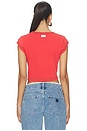 view 3 of 4 T-SHIRT CROPPED GRAPHIQUE in Red