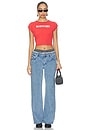 view 4 of 4 T-SHIRT CROPPED GRAPHIQUE in Red