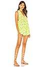 view 2 of 3 Haiku Romper in Neon Magnolia