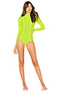 view 1 of 3 Ehukai Rash Guard in Neon Cactus Mesh