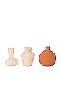 view 2 of 2 Modern Noir Ceramic Vase Shape Candle Set in Modern Noir