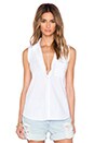 view 1 of 4 Belle Button Up Tank in White