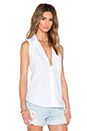 view 2 of 4 Belle Button Up Tank in White