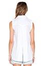 view 3 of 4 Belle Button Up Tank in White