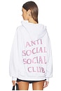 view 1 of 5 Rhinestone Mind Games Hoodie in White & Pink
