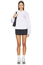 view 4 of 5 Rhinestone Mind Games Hoodie in White & Pink