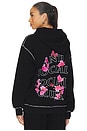 view 1 of 4 Contrast Stitch Hoodie in Black