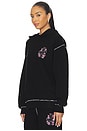 view 3 of 4 Contrast Stitch Hoodie in Black