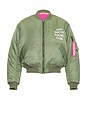 view 1 of 4 Welcome To The Club MA-1 Jacket in Olive