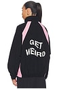 view 1 of 4 BLOUSON DE SURVÊTEMENT TRACK in Black & Pink