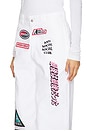 view 6 of 7 Patched Up Racing Pants in White