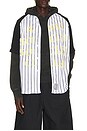view 1 of 5 Pinstriped Baseball Jersey in Black & White