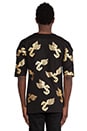 view 3 of 5 Wing Dollar Tee in Black & Metallic Gold