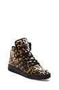 view 2 of 6 ВЫСОКИЕ КРОССОВКИ INSTINCT LEOPARD in Slime & Vivid Yellow & Light Orange