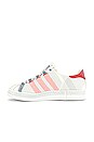 view 5 of 6 Superstar Sneaker in Off White & Bright Red & Grey Three F17