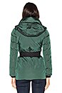 view 5 of 6 Down Jacket with Asiatic Raccoon Fur in Deep Green