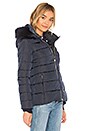 view 3 of 5 Down Fur Trim Jacket in Navy
