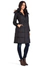 view 4 of 5 Down Long Coat with Fur Border in Black