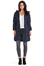 view 3 of 5 Down Coat with Fur Hood in Patriot Blue