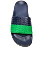 view 3 of 5 Two Tone Adilette in Col Navy Green