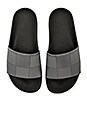 view 1 of 5 Adilette Checkerboard Slide in Core Black & Granite
