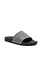 view 3 of 5 Adilette Checkerboard Slide in Core Black & Granite