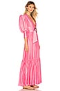 view 2 of 3 ROBE MAXI VOLUMINOUS SLEEVES in Pink
