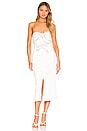 view 1 of 3 ROBE MIDI SANS MANCHES SOLID in Off White