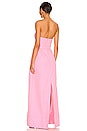 view 3 of 3 Solid Strapless Matelasse Long Dress in Pink