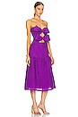 view 2 of 3 Fantasy Strapless Midi Dress in Fuchsia