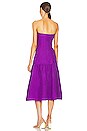 view 3 of 3 Fantasy Strapless Midi Dress in Fuchsia