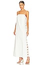 view 1 of 4 Bubble Long Dress with Straps in Off White
