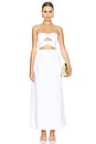 view 1 of 3 Solid Double Knot Long Dress in Off White