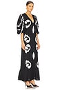 view 2 of 3 Appliqu V-Neck Midi Dress in Black