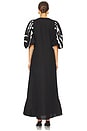 view 3 of 3 Appliqu V-Neck Midi Dress in Black
