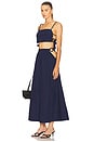 view 1 of 3 Geometric Top And Voluminous Skirt Set in Navy