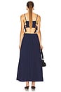 view 3 of 3 Geometric Top And Voluminous Skirt Set in Navy