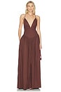 view 1 of 3 ROBE MAXI OPULENCE in Brown