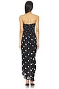 view 3 of 3 ROBE MIDI SANS MANCHES POLKA DOT in Black