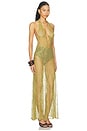 view 2 of 3 Lace Bare-back Maxi Dress in Pistachio